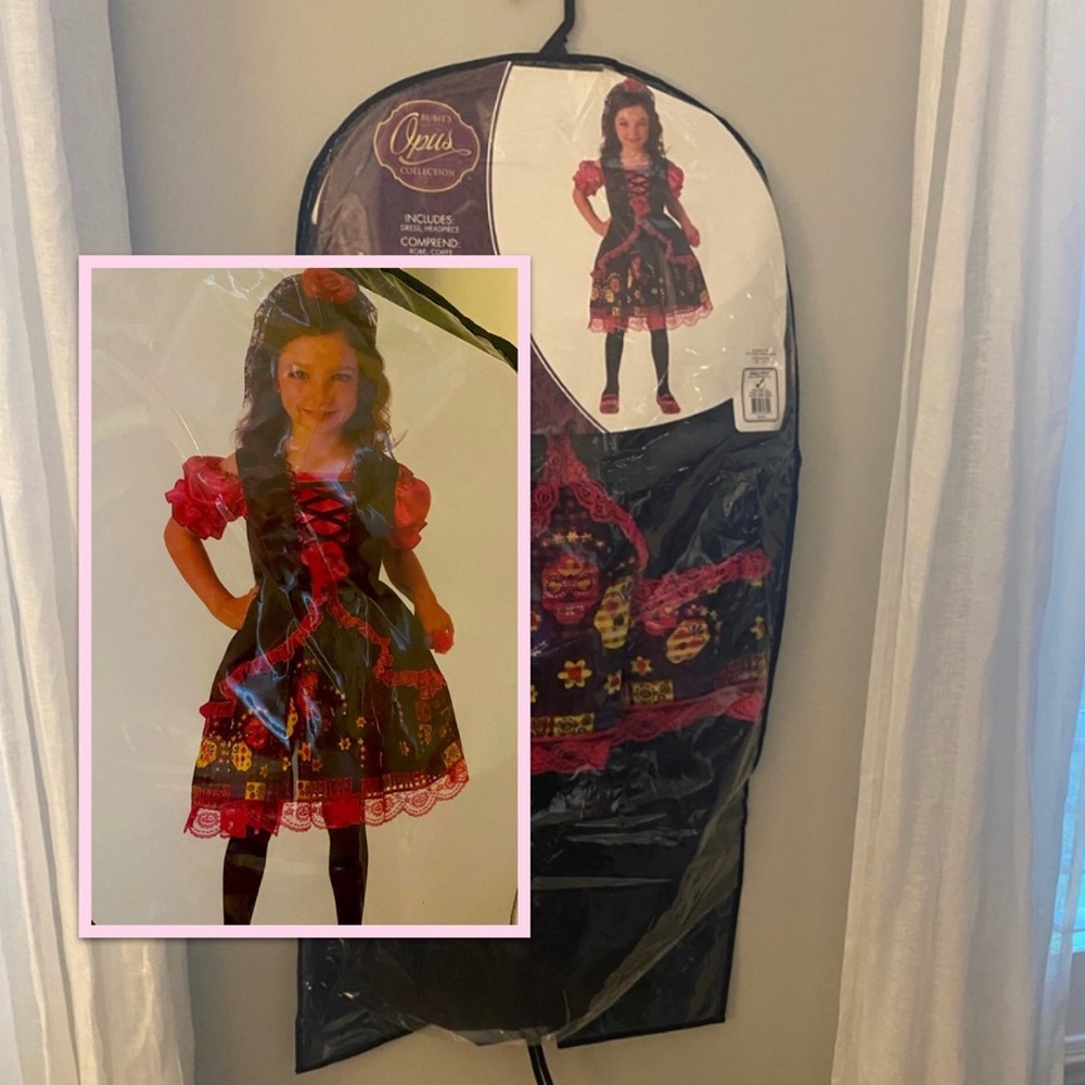 Day of the Dead/Dia De Los Muertos Girls Kids Halloween Costume Size Child